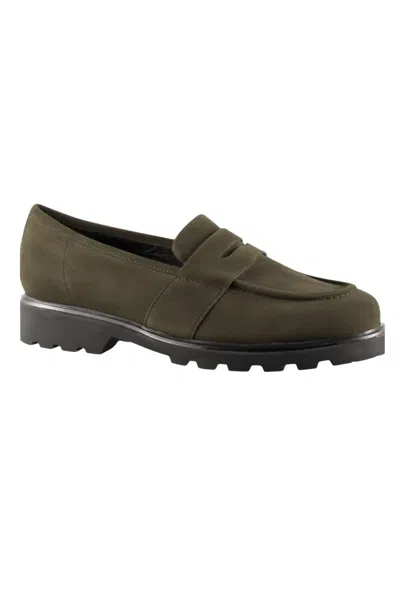 Ara Women's Harleigh Chunky Loafer In Pine Brush In Green