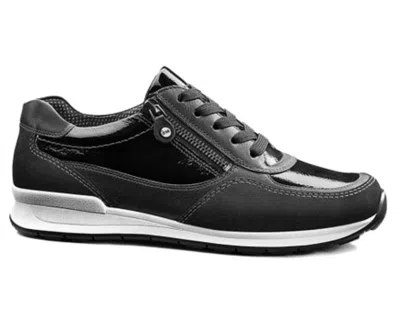 Ara Women's Hollis Leather Sneakers In Black Patent