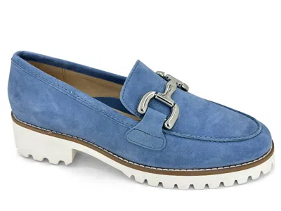 ARA WOMEN'S KIANA BUCKLE LOAFER IN BLUE