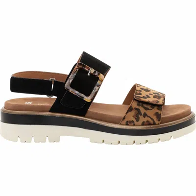 Ara Women's Marbella Straps Sandals In Nature/black In Multi