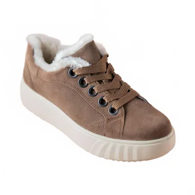 Ara Women's Mikky Sneaker In Sesame Suede In Brown