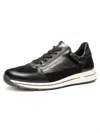 Ara Obsidian Leather Sneaker In Black