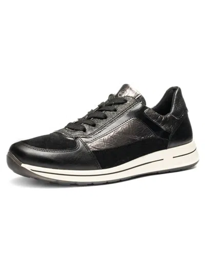 Ara Women's Obsidian Sneaker In Black/steel