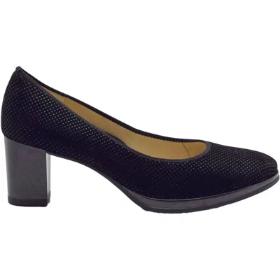 Ara Women's Ophelia Heel - Wide In Black Puntikid Leather In Multi