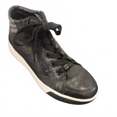 Ara Women's Rei High Sneaker In Black Leather