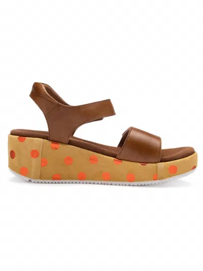 Ara Women's Rosepetal Platform Sandal In Cognac/orange In Brown
