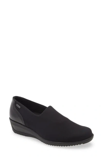 Ara Zah Gore-tex® Waterproof Wedge Loafer In Black