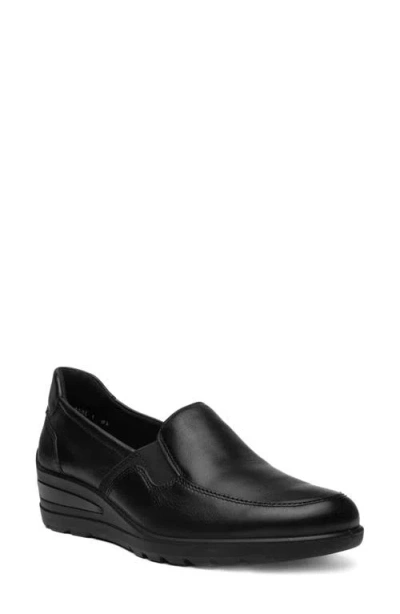 Ara Zen Wedge Loafer In Black