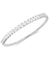 Arabella Cubic Zirconia Bangle Bracelet In Sterling Silver In Sterling Silver