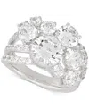 ARABELLA CUBIC ZIRCONIA CLUSTER STATEMENT RING IN STERLING SILVER