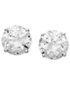 Arabella Cubic Zirconia Round Stud Earrings Collection In 14k White Gold In White