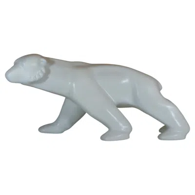 Pre-owned Arabia A Large Figure - Polar Bear Of Ceramic - Jussi Mäntynen -  In Gray