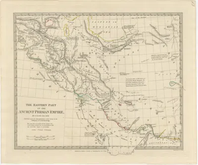 Pre-owned Arabia Ancient Persian Empire Map Of Persia, Babylon & , Published 1831 In Sand