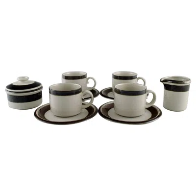 Pre-owned Arabia Anja Jaatinen-winqvist For , Karelia Coffee Service In Glazed Stoneware In Gray
