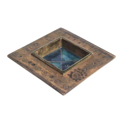 Pre-owned Arabia Ceramic Square Bowl By Rut Bryk For  In Gray