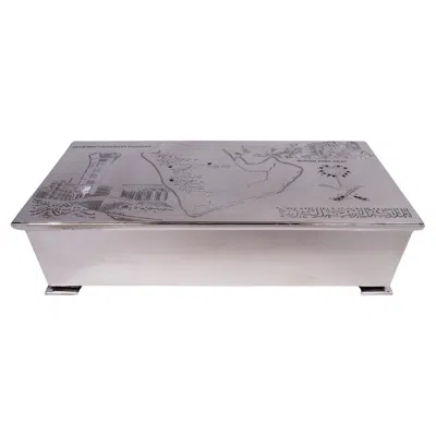 Pre-owned Arabia English Modern Sterling Silver Box With Saudi  Association