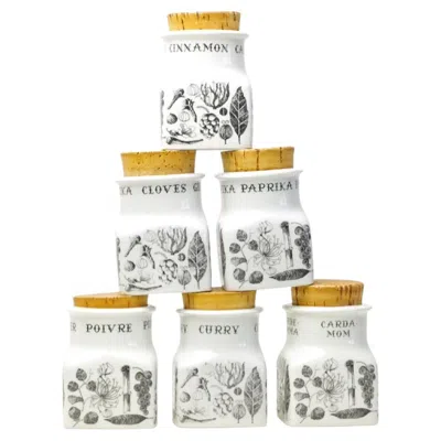 Pre-owned Arabia Esteri Tomula, 4 Spice Pots, , 1970s In Gray