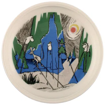 Pre-owned Arabia , Finland, "comet In Moominland" Porcelain Plate With Motif From "moomin" In Sand