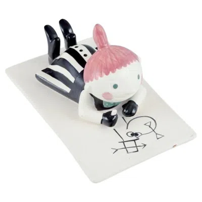 Pre-owned Arabia Finland. Figurine Of "little My" From The Moomins In Hand-painted Ceramic In Gray