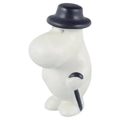 Pre-owned Arabia , Finland. Hand-painted Ceramic Figurine Of Moominpappa From The Moomins. In Gray