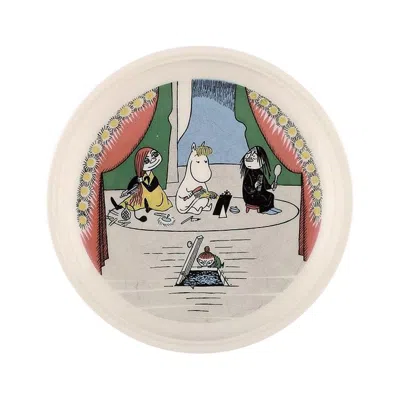 Pre-owned Arabia , Finland, "midsummer Madness" Porcelain Plate With Motif From "moomin" In Sand