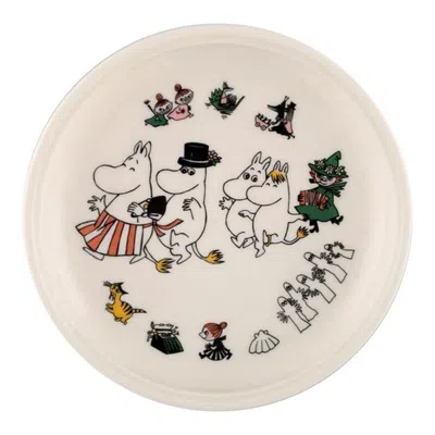 Pre-owned Arabia , Finland, Porcelain Plate With Motif From "moomin", Late 20th Century In Sand