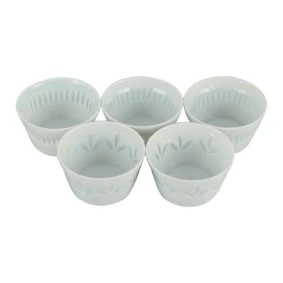 Pre-owned Arabia Friedl Holzer-kjellberg For , Finland, Five  Bowls In Porcelain In Gray