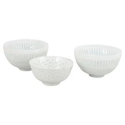 Pre-owned Arabia Friedl Holzer-kjellberg For . Three Small Bowls In White Porcelain.