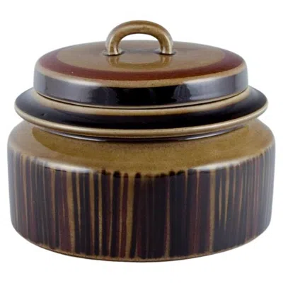 Pre-owned Arabia Gunvor Olin-grönqvist For ."cosmos" Covered Tureen In Stoneware. In Black