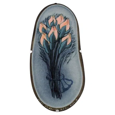 Pre-owned Arabia Heljä Liukko-sundström For , Glazed Faience Wall Plaque In Gray