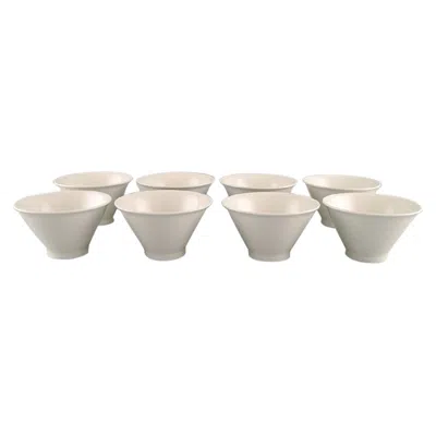 Pre-owned Arabia Inkeri Leivo '1944-2010' For , Eight Harlequin Bowls In Porcelain In Sand