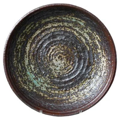 Pre-owned Arabia Large Brown Stoneware Bowl By Annikki Hovisaari For , Finland, 1960s