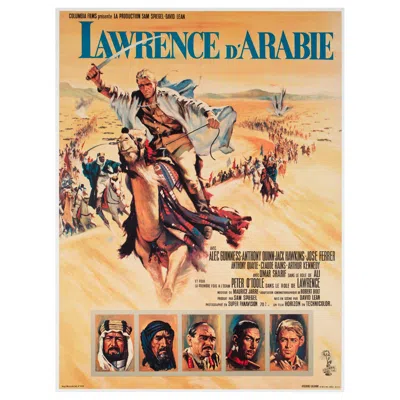 Pre-owned Arabia Lawrence Of  1963 French Moyenne Film Poster In Sand
