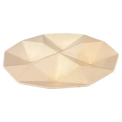 Pre-owned Arabia Origami Form Oval Porcelain Tray By Kaj Franck For  Kf2 In Sand