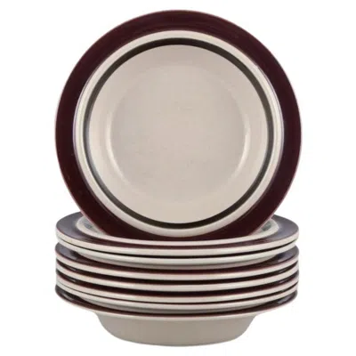 Pre-owned Arabia Raija Uosikkinen And Ulla Procopé, . Eight "ruija" Deep Plates, 1960/70s In Gray