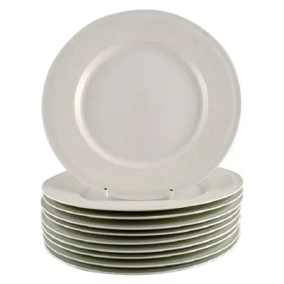 Pre-owned Arabia Raija Uosikkinen For , 10 Rare Pitsi Dinner Plates With Floral Decoration In Gray