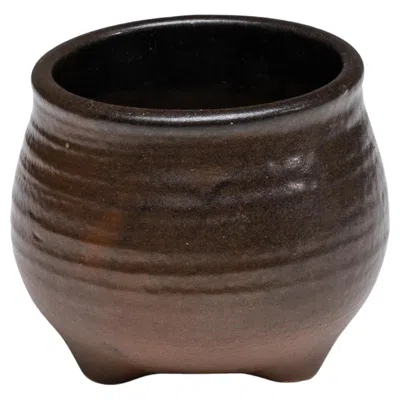 Pre-owned Arabia Small Ceramic Vessel By Francesca Mascitti-lindh For , Finland, 1960s In Black