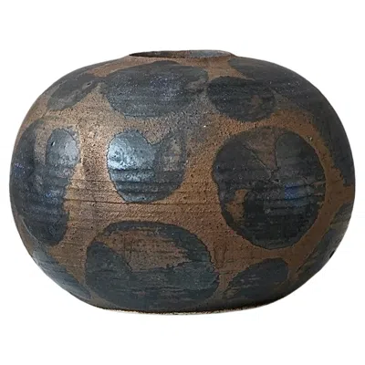 Pre-owned Arabia Stoneware Vase By Anja Jaatinen-winqvist For , Finland, 1960s. In Black