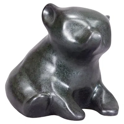 Pre-owned Arabia Stylized Bear Sculpture By Richard Lindh For  Finland In Gray