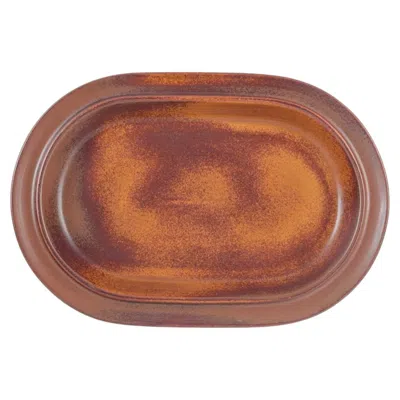 Pre-owned Arabia Ulla Procopé For , Finland. Oval Stoneware Serving Dish, 1970s. In Brown