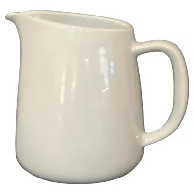 Pre-owned Arabia White Ironstone Water Pitcher By Kaj Franck For  Fl3 Danish Modern