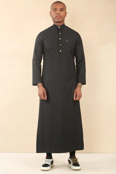 Arabic Thobes Men's Black Thobe Arab Saudi Emirati Islamic Clothing Jubba Robe In Gray