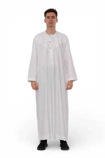 Arabic Thobes Men's Eid White Moroccan Jubba Robe Djellaba Ramadan Eid Thobe - Hm11