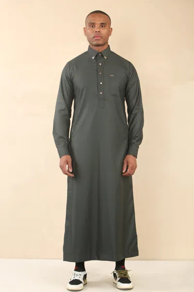 Arabic Thobes Men's Green Thobe Arab Saudi Emirati Islamic Clothing Jubba Robe