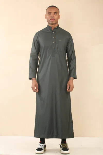 Arabic Thobes Men's Green Thobe Arab Saudi Emirati Islamic Clothing Jubba Robe