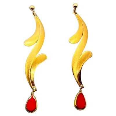 Pre-owned Aracheli Studio Vintage German Glass Beads Florence Earrings In Multi