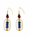 Aracheli Studio Women's Green / Blue / Red Art X Lapis Lazuli Earrings In Multi
