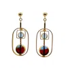 Aracheli Studio Women's Red / Gold / Blue Red & Blue Art Deco Earrings