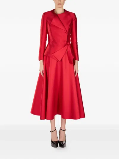 Araftu Buttoned A-line All In One In Red