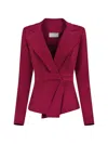 Araftu Collared Blazer Jacket In Red